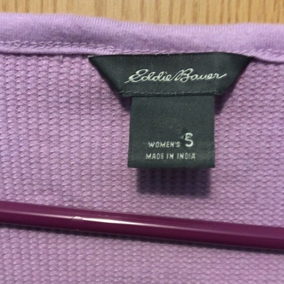 Eddie Bauer size small waffle knit long sleeve top lilac - Picture 2 of 5